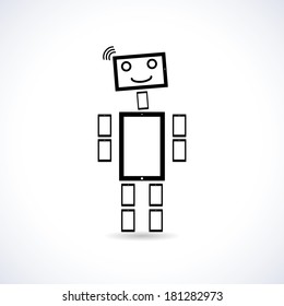 robot. vector illustration.  eps10