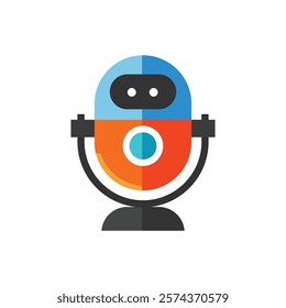 robot vector illustration isolated on white background.