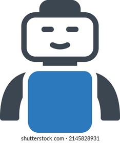 robot Vector illustration on a transparent background.Premium quality symbols.Glyphs vector icon for concept and graphic design.