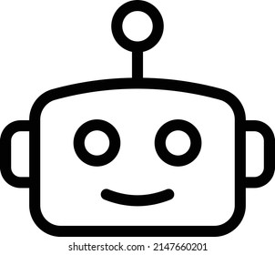 robot Vector illustration on a transparent background. Premium quality symbols. Stroke vector icon for concept and graphic design.