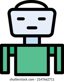 robot Vector illustration on a transparent background. Premium quality symbols. Stroke vector icon for concept and graphic design.