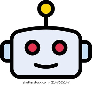 robot Vector illustration on a transparent background. Premium quality symbols. Stroke vector icon for concept and graphic design.
