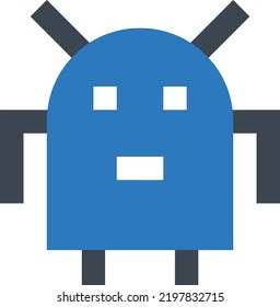 Ilustración de Robot Vector en un fondo transparente.Símbolos de calidad premium.Icono vector glifos para el concepto y diseño gráfico.