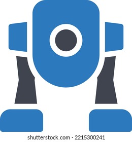 ilustración del vector robot en un fondo transparente. Símbolos de calidad superior. Iconos vectoriales de glifos para diseño de conceptos y gráficos. 

