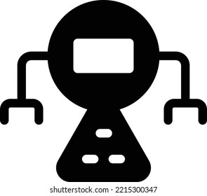 robot  Vector illustration on a transparent background. Premium quality symmbols. Glyphs vector icons for concept and graphic design. 

