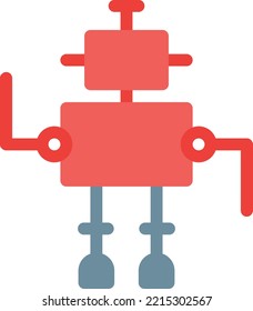 ilustración del vector robot en un fondo transparente. Símbolos de calidad superior. Iconos vectoriales de color de línea para el concepto y el diseño gráfico. 
