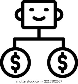 robot Vector illustration on a transparent background. Premium quality symmbols. Thin line vector icons for concept and graphic design.
