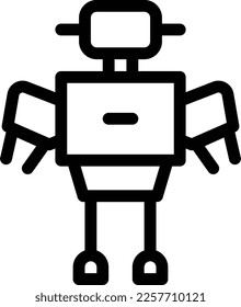ilustración del vector robot en un fondo transparente. Símbolos de calidad superior. Iconos vectoriales de línea delgada para el diseño de conceptos y gráficos. 
