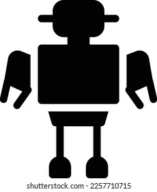 robot Vector illustration on a transparent background. Premium quality symmbols. Glyphs vector icons for concept and graphic design. 
