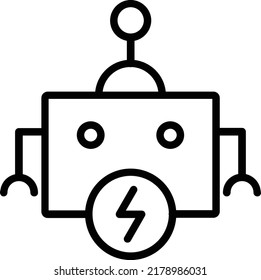 Robot Vector Line Icon Design