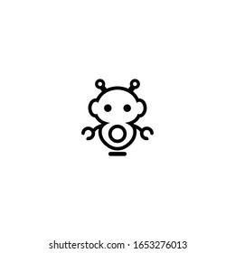Robot vector logo design. Robot character, Robot illustration.