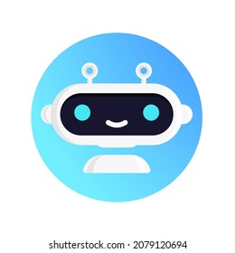 Robot vector modern flat style, chat bot concept illustration for virtual assistant banner, talk bubble speech, digital marketing, chat app, ai, artificial intelligence. 10 eps