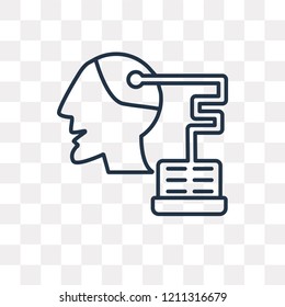 Robot vector outline icon isolated on transparent background, high quality linear Robot transparency concept can be used web and mobile