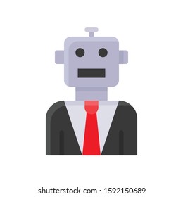Robot vector, Robotics related flat style icon
