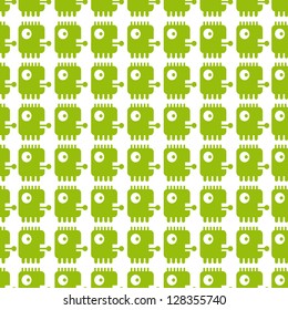 Robot vector seamless pattern