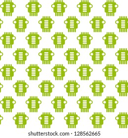 Robot vector seamless pattern