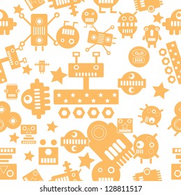 Robot vector seamless pattern