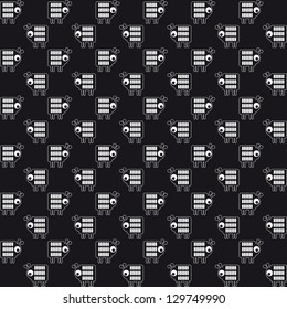 Robot vector seamless pattern