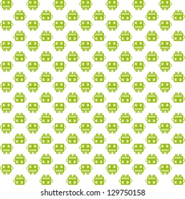 Robot vector seamless pattern