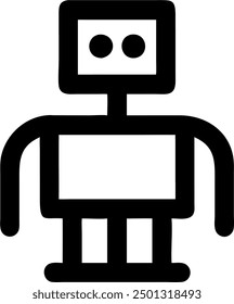 Robot vector, simple robot design 