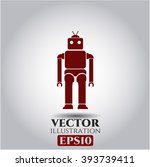Robot vector symbol