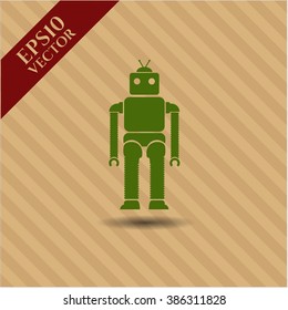Robot vector symbol