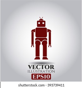 Robot vector symbol