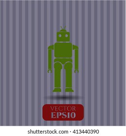 Robot vector symbol