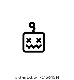 Robot vector. Robot symbol. Linear style sign for mobile concept and web design. Robot  symbol illustration. Pixel vector graphics - Vector.
