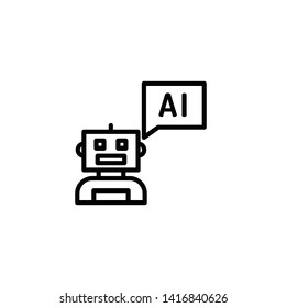 Robot vector. Robot symbol. Linear style sign for mobile concept and web design. Robot  symbol illustration. Pixel vector graphics - Vector.