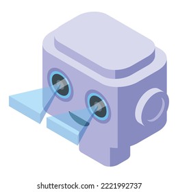 Robot visual perception icon isometric vector. Optical sensory. Mental eye