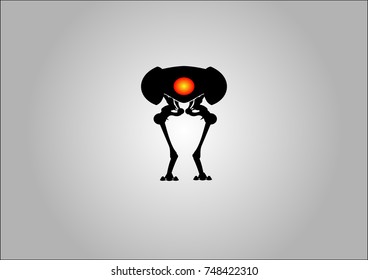 a robot walker with one eye