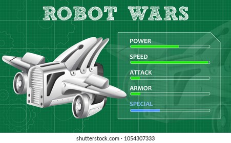 Robot wars with special features illustration