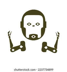  Robot Waving Hand Cartoon Vector Icon Illustration. Science Technology Icon Concept Isolated Premium Vector. Flat Cartoon Style