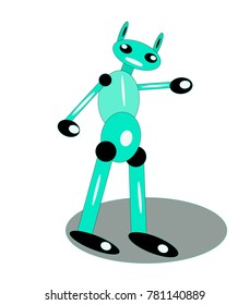 
robot waving his hand