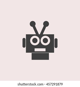 Robot web icon. Isolated illustration