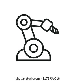 robot welder vector icon