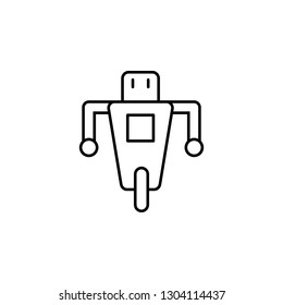 robot, wheel outline icon. Signs and symbols can be used for web, logo, mobile app, UI, UX