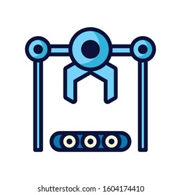 robot with wheels cyborg isolated icon vector illustration design