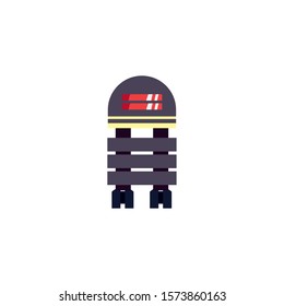 robot with wheels flat style icon vector illustration design