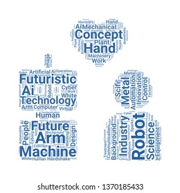 robot word cloud. tag cloud about robot