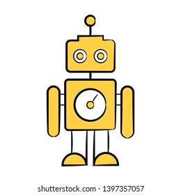 robot yellow color design theme