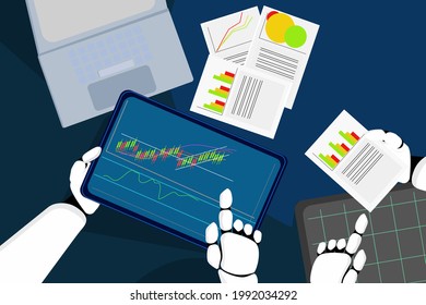 robotic and ai technology support business finance and stock analysis 