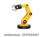 Robotic arm 3d icon. Mechanical hand. Robotic hand icon illustration