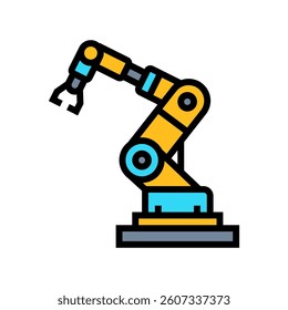 robotic arm ai integration color icon vector. robotic arm ai integration sign. isolated symbol illustration