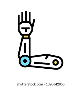 vector de icono de color de brazo robótico. signo de brazo robótico. ilustración de símbolo aislado