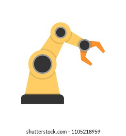 Robotic arm flat icon