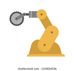 Robotic arm. flat style. isolated on white background
