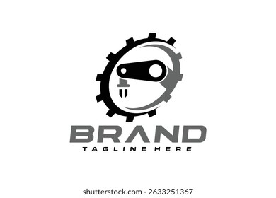 o logotipo do braço engrenado robótico