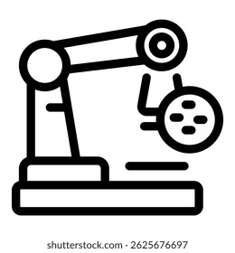 Robotic arm holding a semiconductor chip in a modern factory, symbolizing innovation and automation in the tech industry